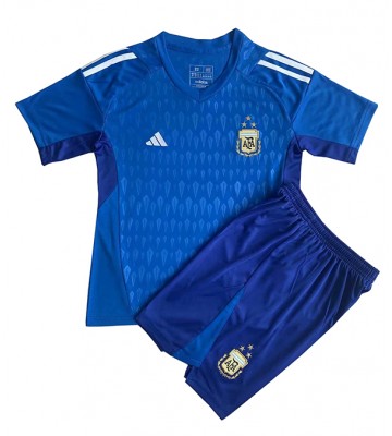 Argentina Goalkeeper Replica Away Stadium Kit for Kids World Cup 2022 Short Sleeve (+ pants)